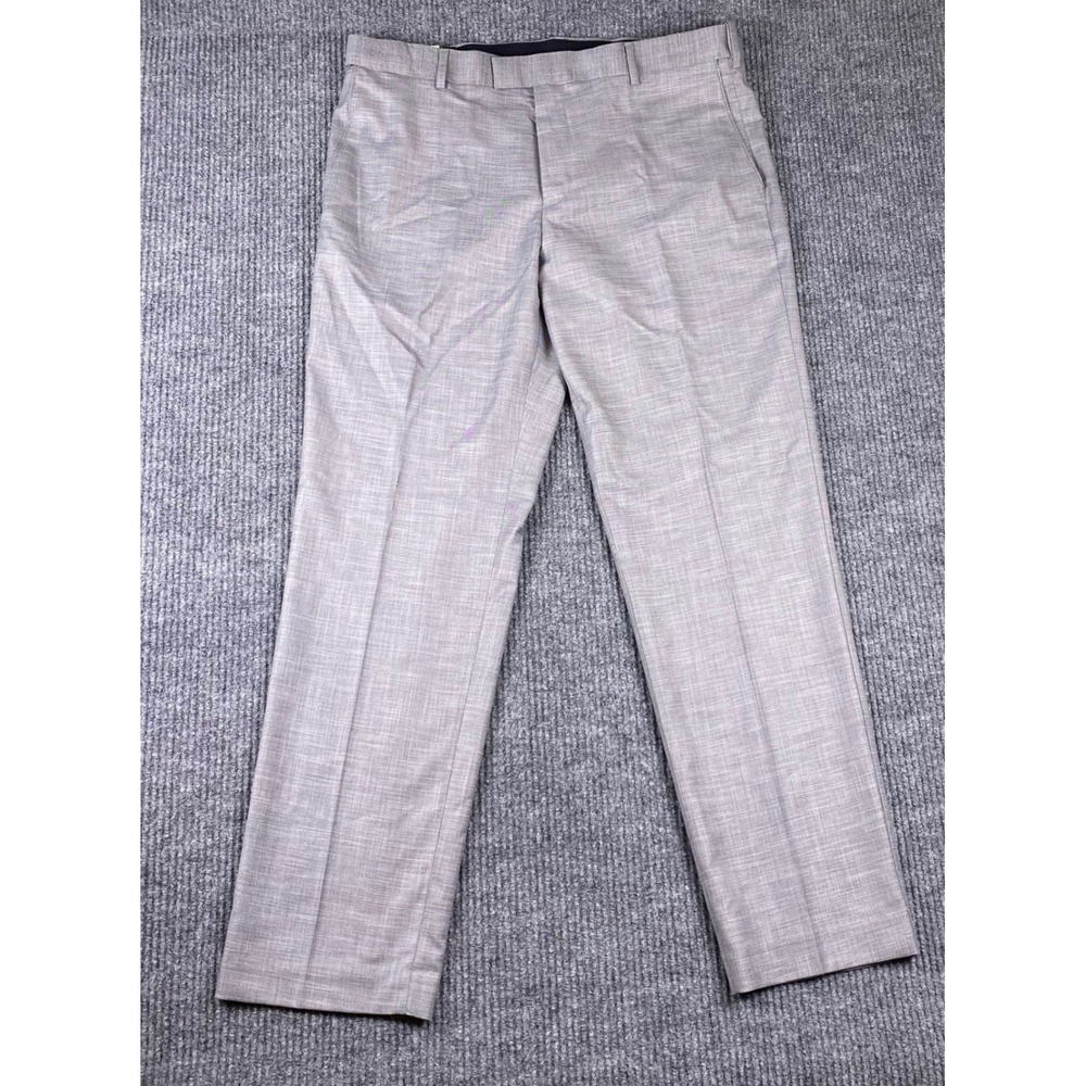 Savane Performance Dress Pants Mens 36x32 Grey Straight Fit Stretch NEW Modern